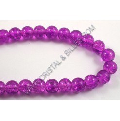 Glass crackle Purple 10mm -...
