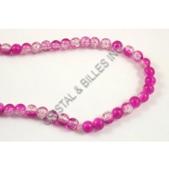 Glass crackle Pink/crystal...