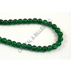 Glass bead 10mm Crackle, Green