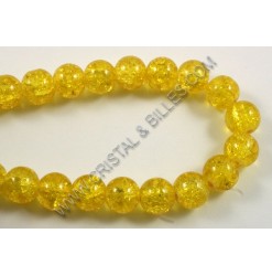 Glass crackle Yellow 08mm -...