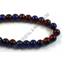 Glass crackle Red/blue 04mm...