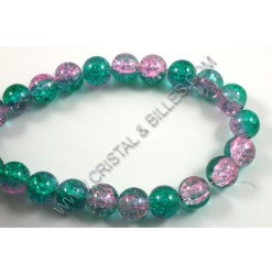 Glass crackle Pink/green...