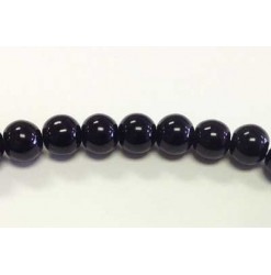 Glass pearl 06mm, Black