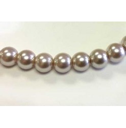 Glass pearl 08mm, Beige