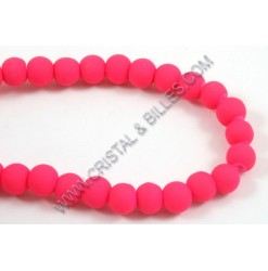 Glass round matte Pink 06mm...