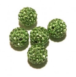 Shamballa beads 10mm green