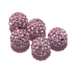 Shamballa beads 10mm light...