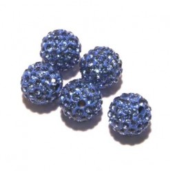 Shamballa beads 10mm blue