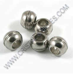 Beads 12x8.5mm, Stainless...