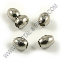 Beads 07x06mm, Stainless...