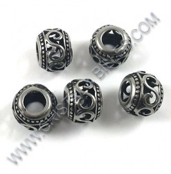Beads 09x11mm, Stainless...