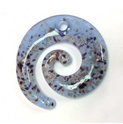 Pendentif spiral 49mm, Bleu