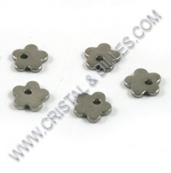 Charm flower 6mm, Stainless...