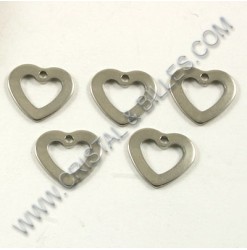 Breloque coeur 10x11mm,...