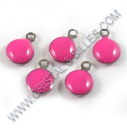 Charm painted 4mm, Pink,...