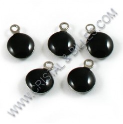 Charm painted 4mm, Black,...