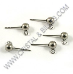 Tige oreille boule 5mm,...