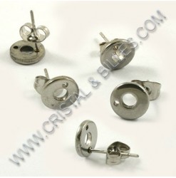 Tige oreille 8.5x2mm, Inox...