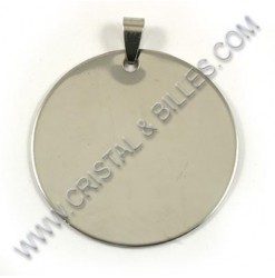 Pendentif 42mm, Acier...