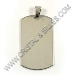 Pendentif 43x24mm, Acier...