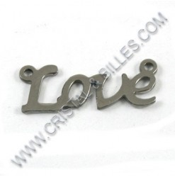 Pendentif "Love" 22x9mm,...