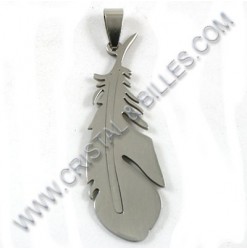 Pendentif plume 17x48mm,...