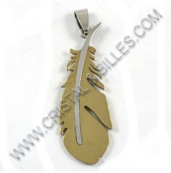 Pendant feather 17x48mm,...