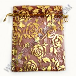 Organza 10X12cm, Burgundy -...