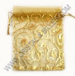 Organza 10X12cm, Yellow -...