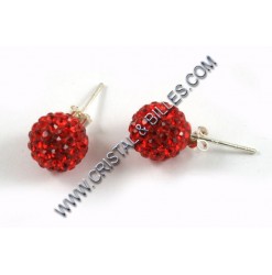 Earpost Shamballa 10mm, Red...