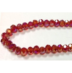 Glass bead abacus, Red AB,...