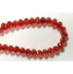 Rondelle Red-orange 6x8mm -...