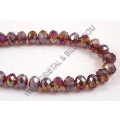 Rondelle Purple AB 6x8mm -...