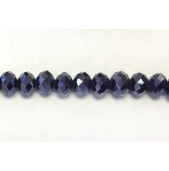 Rondelle Dk blue met. 4x6mm...