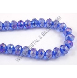 Rondelle blue AB 4x6mm -...