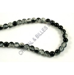 Glass bead 06mm Crackle,...