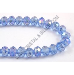 Rondelle Sky blue AB 8x10mm...