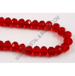 Glass bead abacus, Red, 8x10mm