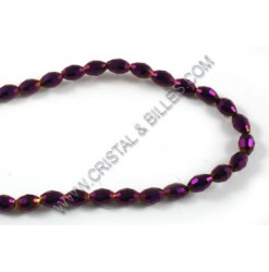 Glass rice Purple Met.4x6mm...