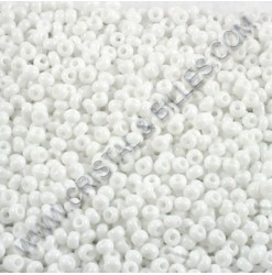 8/0, White opaque - Qty : 25g
