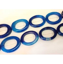 Blue agate donut 35x25mm