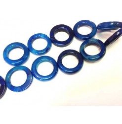 Blue agate donut 30x30mm