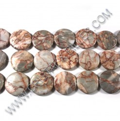 Jasper red line flat round...