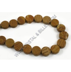 Wood lace stone disk 15mm,...