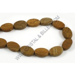 Wood lace stone flat oval...