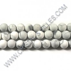 Howlite Blanc mât, 06mm -...