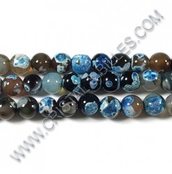 Fire agate Turquoise, 08mm...