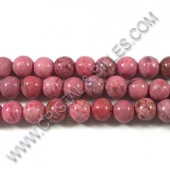 Agate crazy Rose, 08mm -...