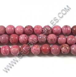 Agate crazy Rose, 08mm -...