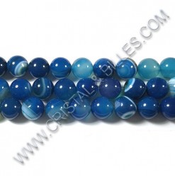 Stripped agate Blue, 06mm -...